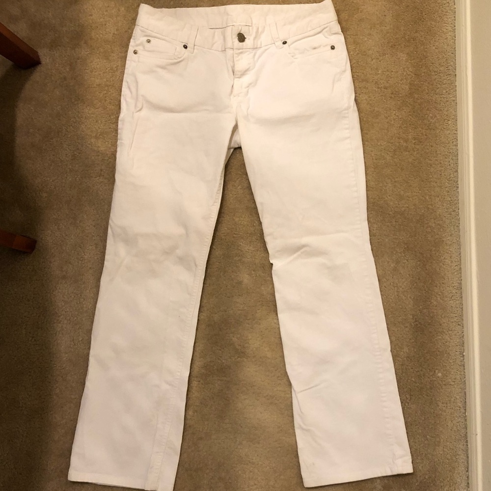 J.Crew White Corduroy Pants Favorite Fit 8S